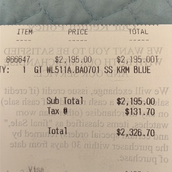 Tag Heuer Kirium Men’s Watch 
Model 	WL511A.BA0701
Automatic Movement - Picture 10 of 16